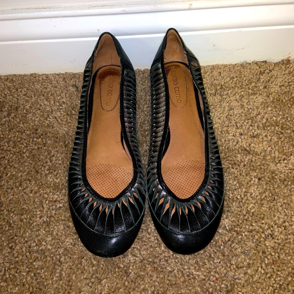 Corso Como leather twist flat size 7